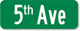 Civic Street Name Custom Sign in Lower Case