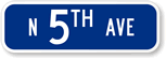 Custom Civic Street Sign with Prefix Suffix Border