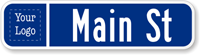 Customized Civic Street Sign (Lower Case and Logo)