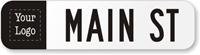 Customized Civic Street Sign with Suffix and Logo