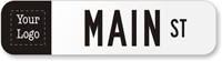 Custom Civic Street Signage with Suffix and Logo