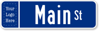 Custom Civic Street Sign (Lower Case and Logo)