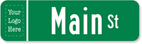 Custom Civic Street Sign in Lower Case
