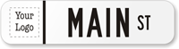 Custom Civic Street Sign with Suffix and Logo