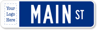 Custom Civic Street Sign (Suffix Border and Logo)