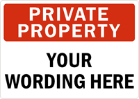 PRIVATE PROPERTY Sign