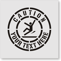 24 in. x 24 in. Custom Caution Floor Stencil