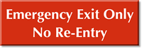 Emergency Exit Only Sign