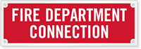 Fire Department Connection Laser Etched Sign