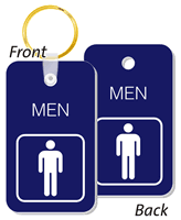 MEN Bathroom Keychain Double Sided