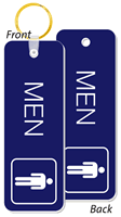 MEN Bathroom Keychain Double Sided