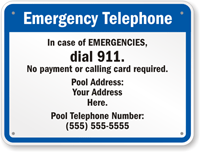 Custom Emergency Contact Information Sign for Oregon