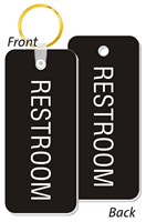 REST ROOM Unisex Bathroom Keychain Double Sided