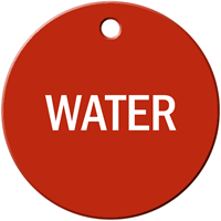 Water Stock Engraved Valve Circular Tag