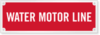 Water Motor line Laser Etched Sign