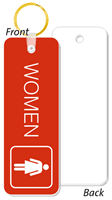 WOMEN Bathroom Keychain 1 3/4 in. x 5 in.