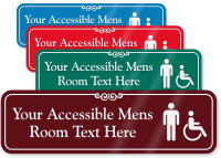 Accessible Mens Room Symbol Sign