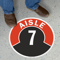 Aisle ID 7 Floor Sign