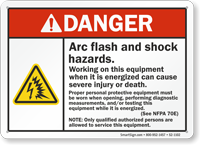 Arc Flash And Shock Hazards Sign