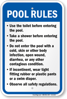 Arizona Pool Rules Sign