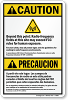 Bilingual Radio Frequency Fields Sign