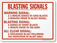 Blasting Signal Warning