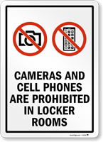 Cameras And Cell Phones Prohibited Sign