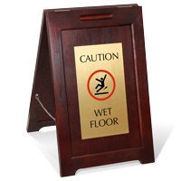 Caution Wet Floor W/Graphic FloorBoss Elite Floor Sign