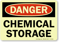Danger Chemical Storage Sign