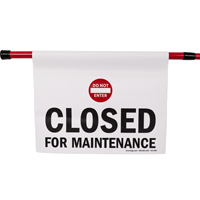 Closed For Maintenance Door Barricade Sign