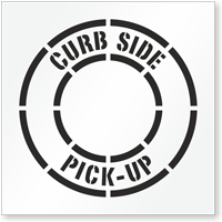 Curb Side Pick Up Stencil