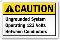 Custom ANSI Caution Sign
