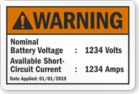 Custom ANSI Warning Sign