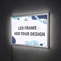 LED Light Box Sign Custom Horizontal Snap Frame Kit  2200 LUX Edge Lit Upload Design