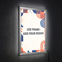 LED Light Box Sign Custom Vertical Snap Frame Kit  1500 LUX Upload Design