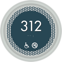 Optik Room Number Sign 5.375 in. x 5.375 in.