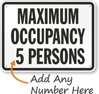 Custom Maximum Occupancy People Sign