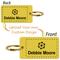 Custom 2 Sided Brass Key Chain Upload Design