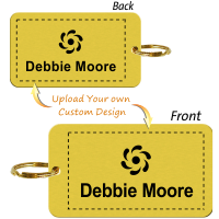 Customizable 2 Sided Brass Key Chain Add Graphic