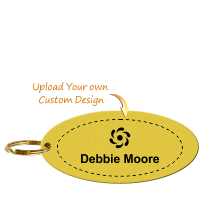 Customizable Brass Key Ring Upload Design