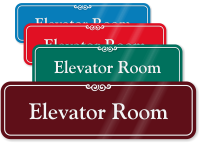 Elevator Room ShowCase Wall Sign