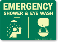 Emergency Shower & Eye Wash Sign