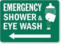 Emergency Shower & Eye Wash Sign