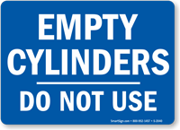 Empty Cylinders Sign