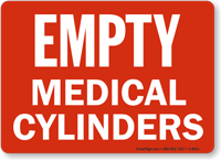 Empty Medical Cylinders Sign