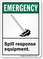 Emergency Spill Response Equipment Sign