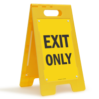 Exit Only Portable Floor Sign