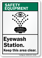Eyewash Station Keep Clear