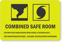 Custom Combined Safe Room Sign