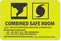 Combined Safe Room Evacuation Sign